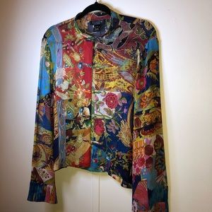 Citron Floral Cropped Jacket